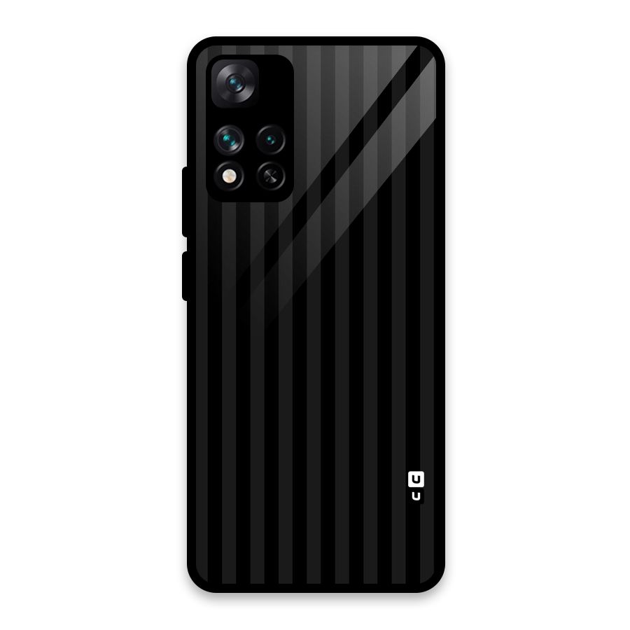 Pleasing Dark Stripes Glass Back Case for Xiaomi 11i HyperCharge 5G