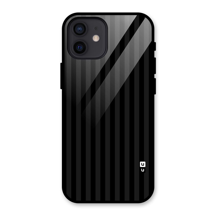 Pleasing Dark Stripes Glass Back Case for iPhone 12