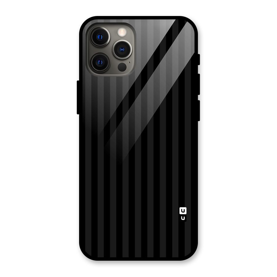 Pleasing Dark Stripes Glass Back Case for iPhone 12 Pro Max