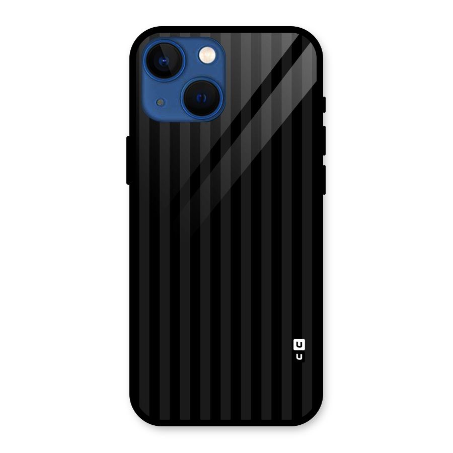 Pleasing Dark Stripes Glass Back Case for iPhone 13 Mini