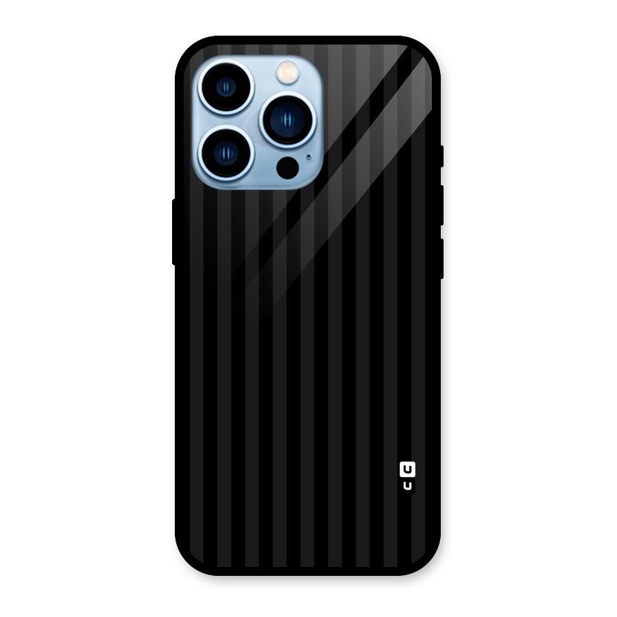 Pleasing Dark Stripes Glass Back Case for iPhone 13 Pro