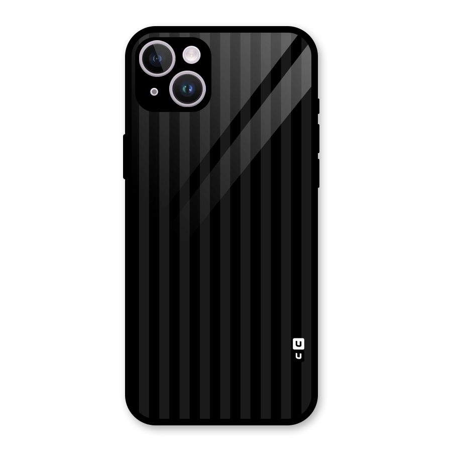 Pleasing Dark Stripes Glass Back Case for iPhone 14 Plus