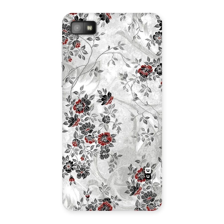 Pleasing Grey Floral Back Case for Blackberry Z10
