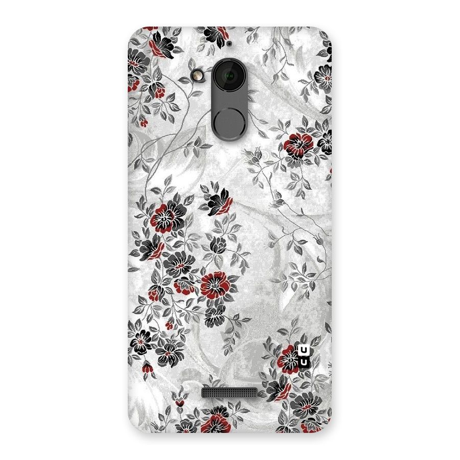 Pleasing Grey Floral Back Case for Coolpad Note 5