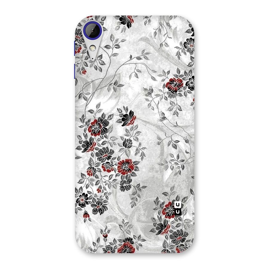 Pleasing Grey Floral Back Case for Desire 830