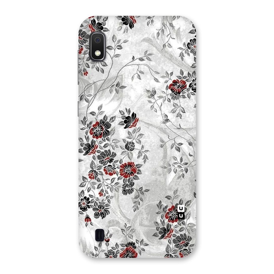 Pleasing Grey Floral Back Case for Galaxy A10