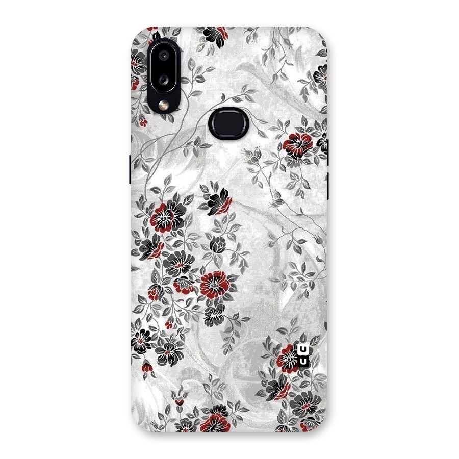 Pleasing Grey Floral Back Case for Galaxy A10s