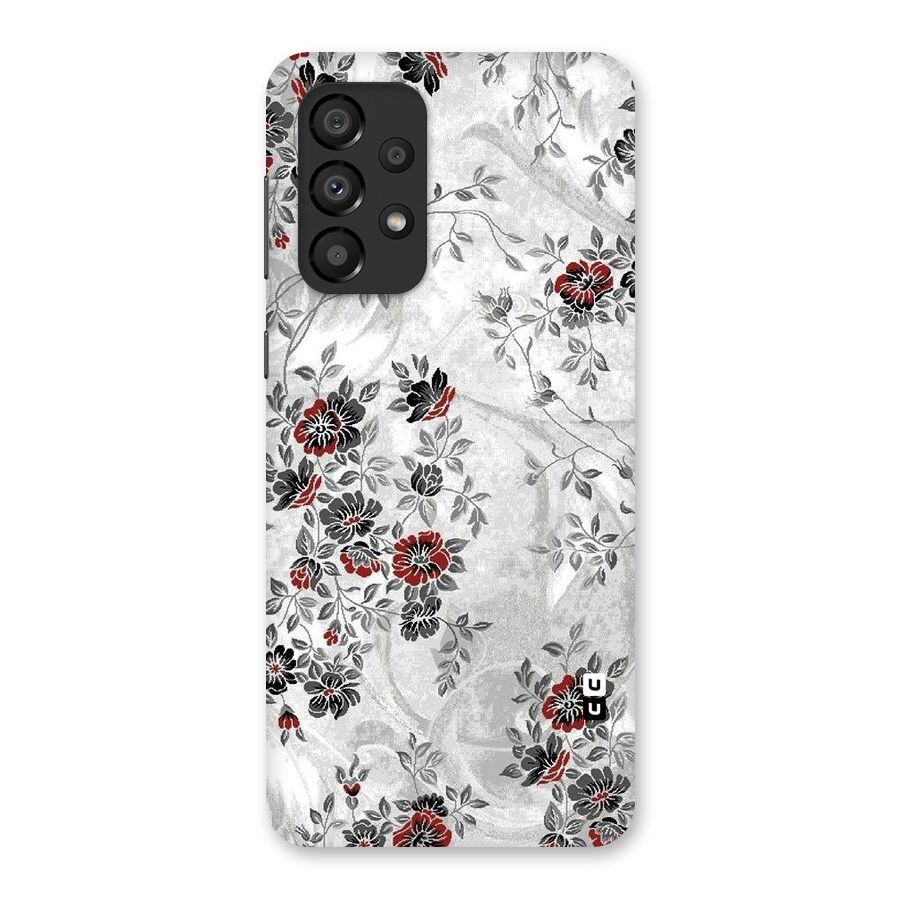 Pleasing Grey Floral Back Case for Galaxy A33 5G