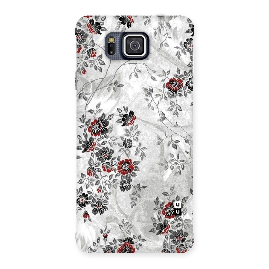 Pleasing Grey Floral Back Case for Galaxy Alpha
