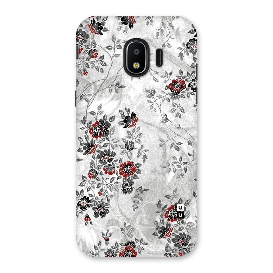 Pleasing Grey Floral Back Case for Galaxy J2 Pro 2018