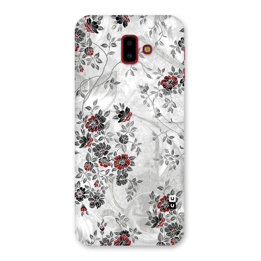Pleasing Grey Floral Back Case for Galaxy J6 Plus