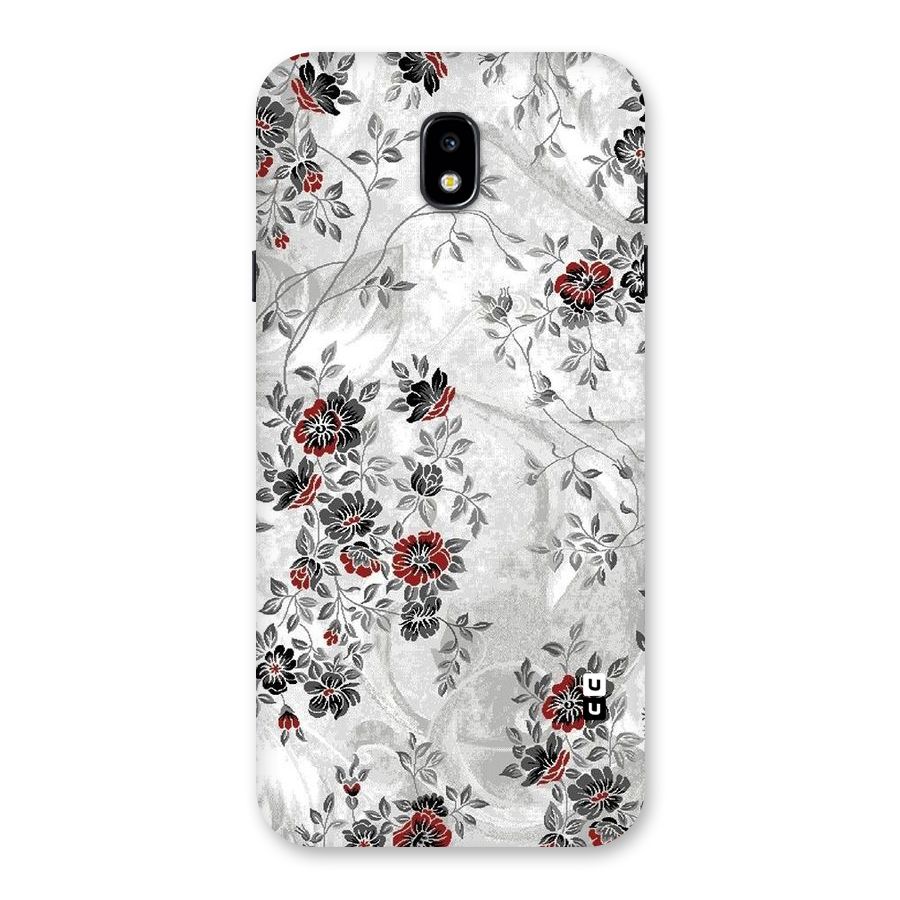 Pleasing Grey Floral Back Case for Galaxy J7 Pro