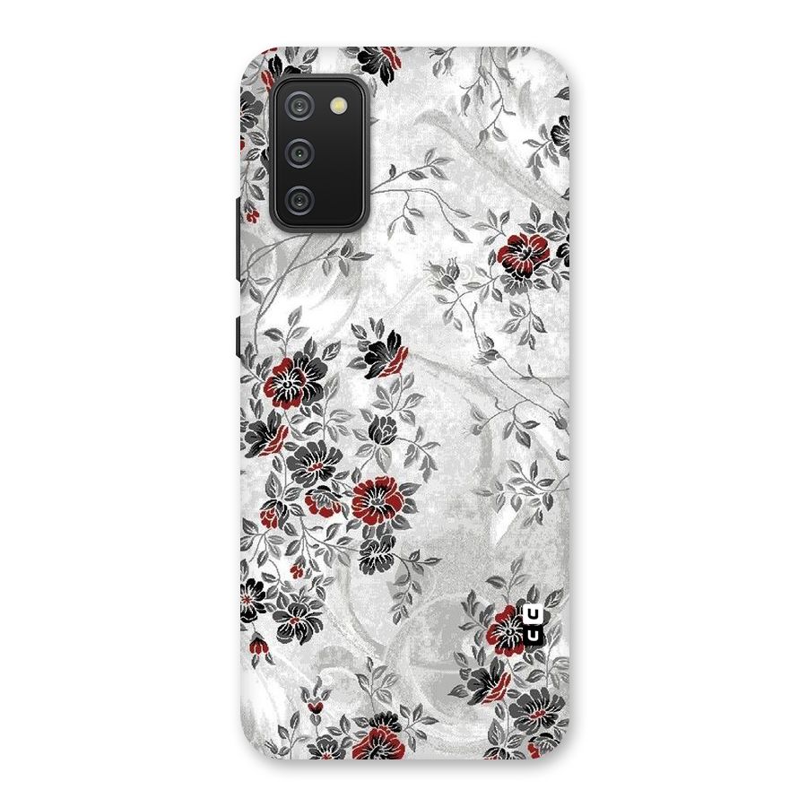 Pleasing Grey Floral Back Case for Galaxy M02s