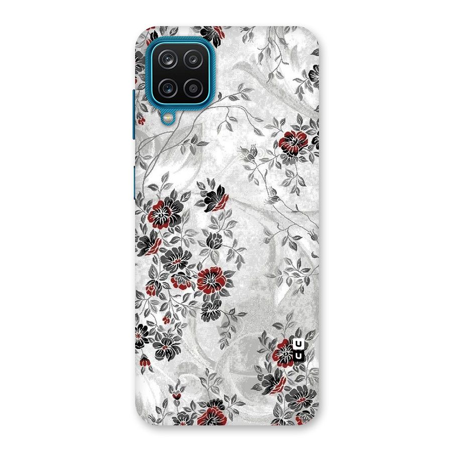 Pleasing Grey Floral Back Case for Galaxy M12