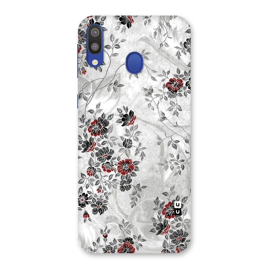 Pleasing Grey Floral Back Case for Galaxy M20