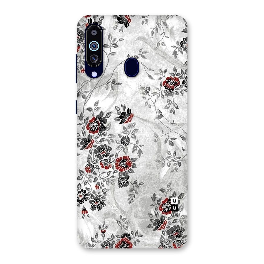 Pleasing Grey Floral Back Case for Galaxy M40