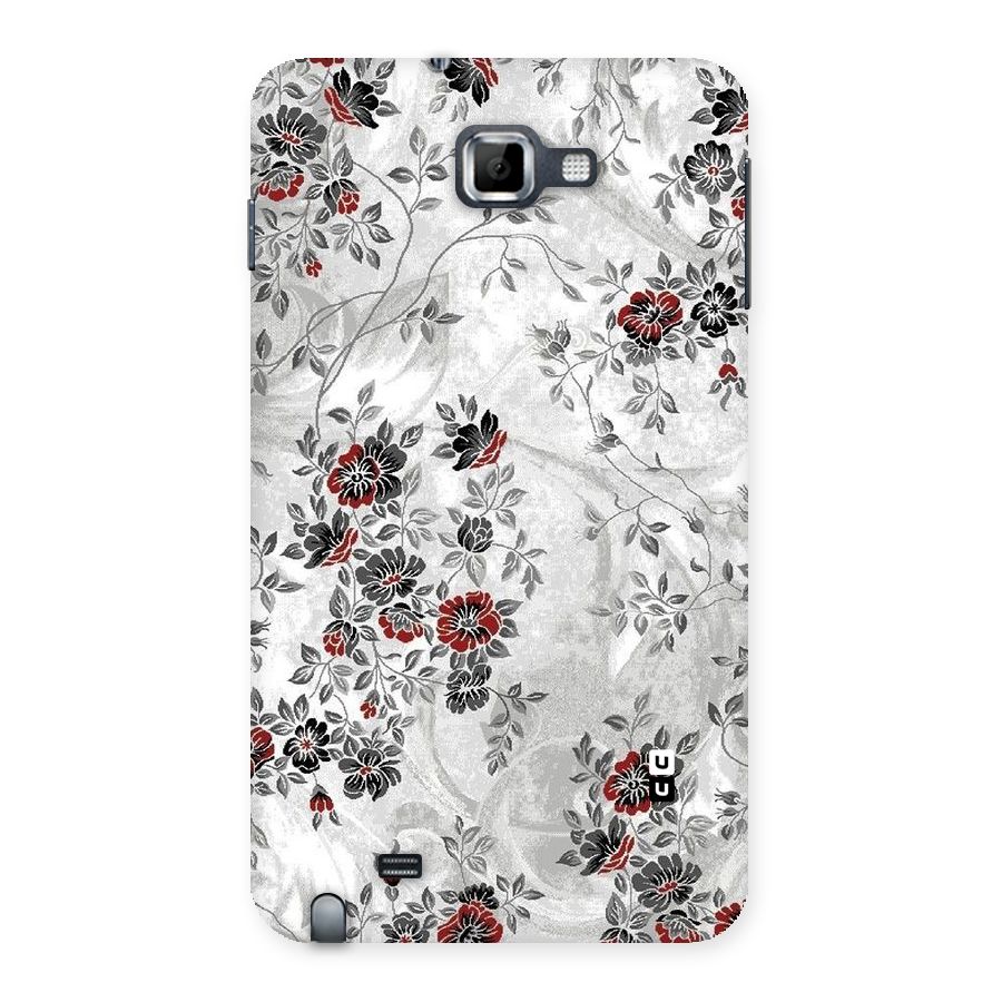 Pleasing Grey Floral Back Case for Galaxy Note