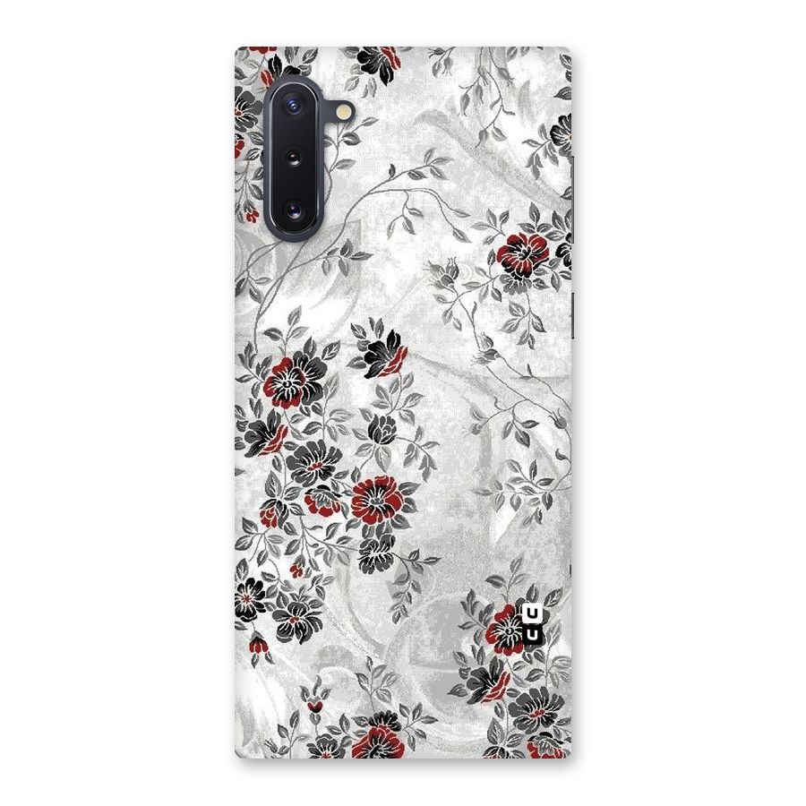 Pleasing Grey Floral Back Case for Galaxy Note 10