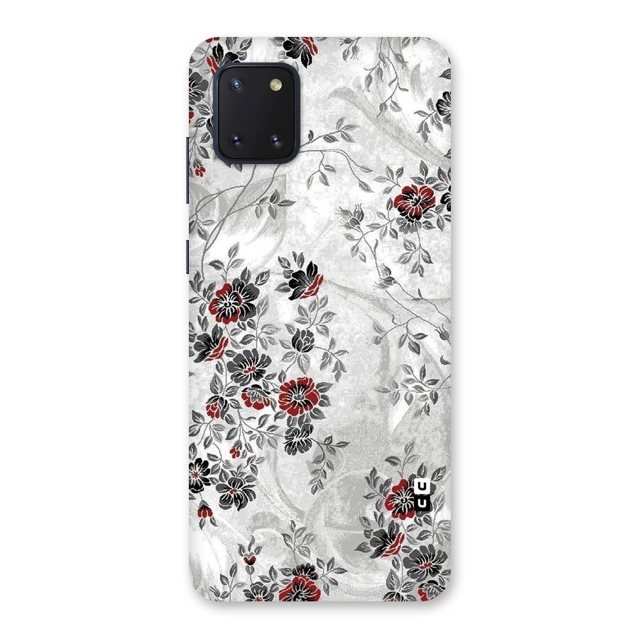 Pleasing Grey Floral Back Case for Galaxy Note 10 Lite