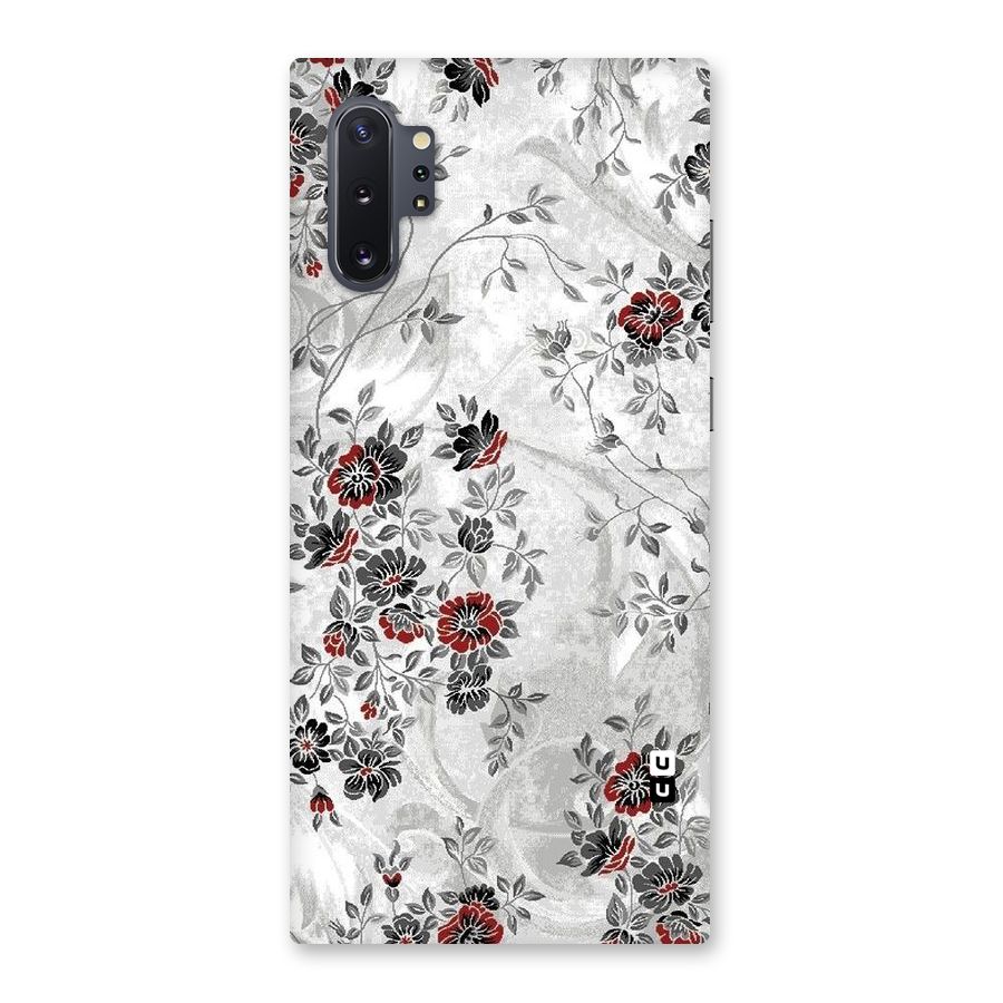 Pleasing Grey Floral Back Case for Galaxy Note 10 Plus