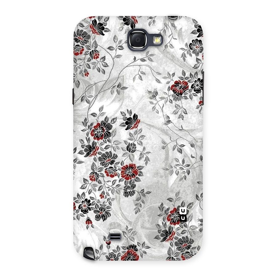 Pleasing Grey Floral Back Case for Galaxy Note 2