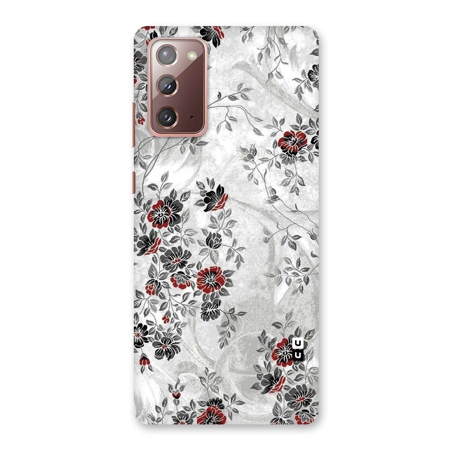 Pleasing Grey Floral Back Case for Galaxy Note 20