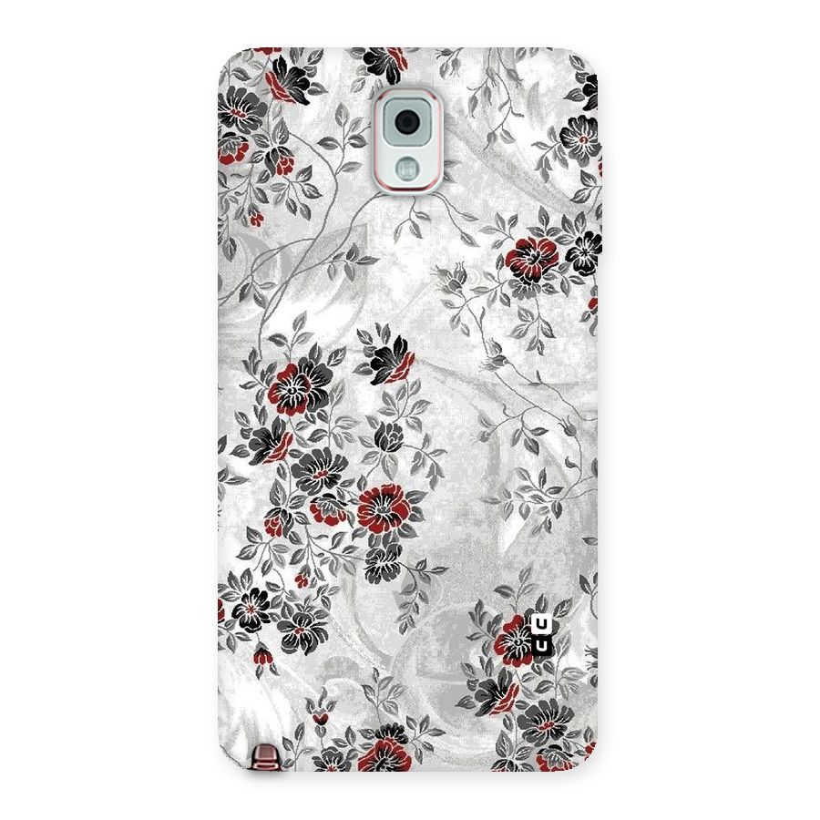 Pleasing Grey Floral Back Case for Galaxy Note 3