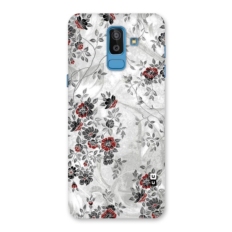 Pleasing Grey Floral Back Case for Galaxy On8 (2018)