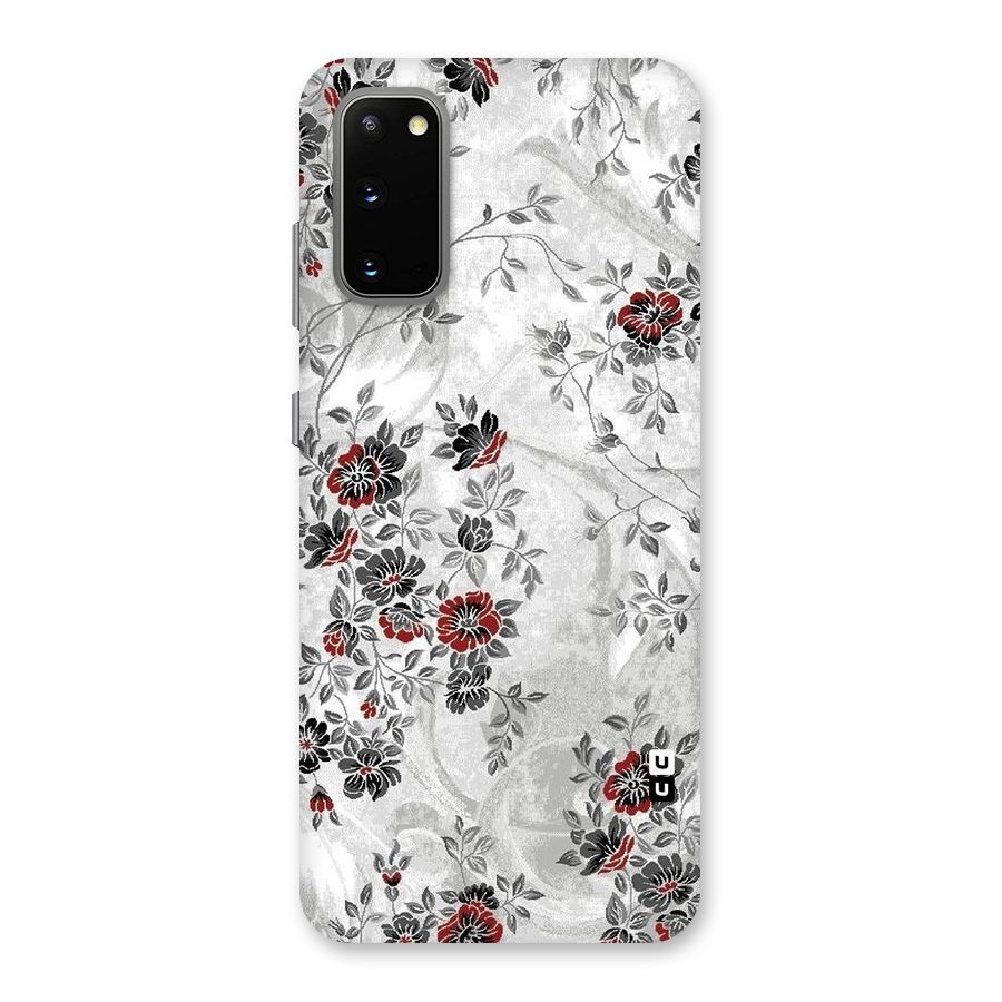 Pleasing Grey Floral Back Case for Galaxy S20