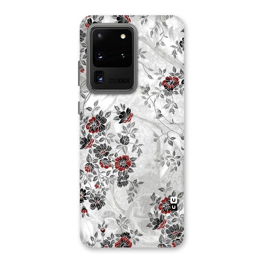 Pleasing Grey Floral Back Case for Galaxy S20 Ultra