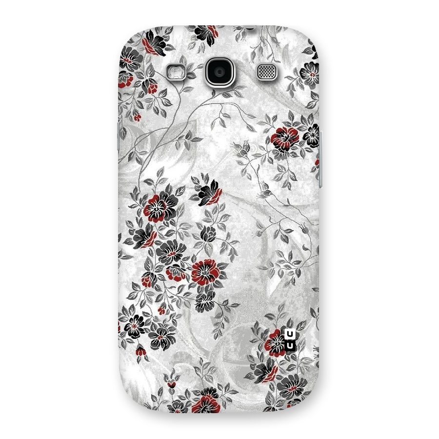Pleasing Grey Floral Back Case for Galaxy S3