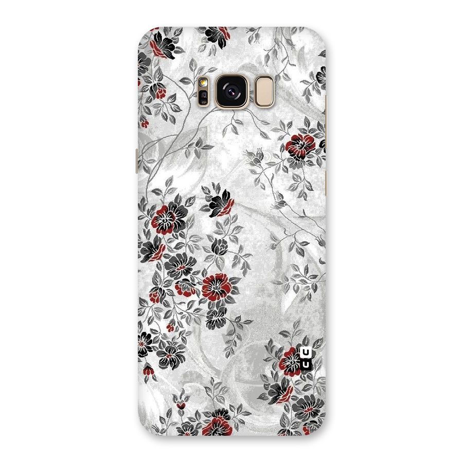 Pleasing Grey Floral Back Case for Galaxy S8 Plus