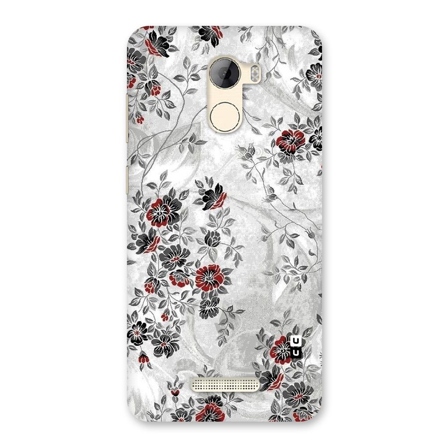 Pleasing Grey Floral Back Case for Gionee A1 LIte