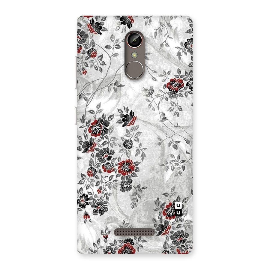 Pleasing Grey Floral Back Case for Gionee S6s