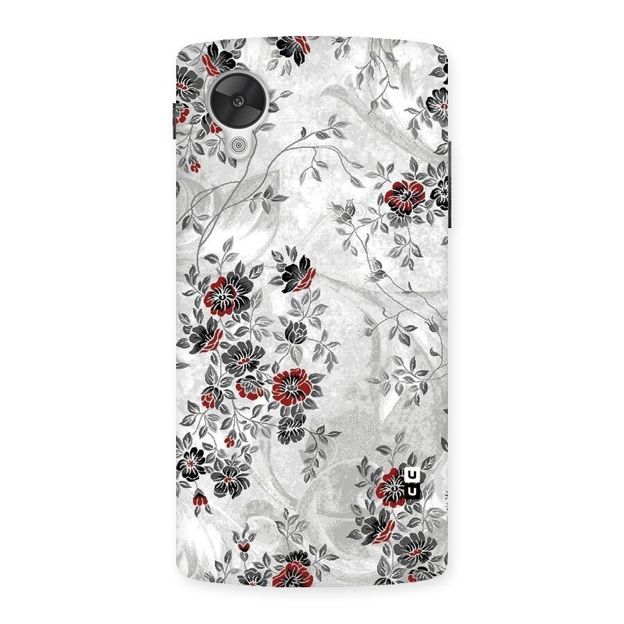 Pleasing Grey Floral Back Case for Google Nexsus 5