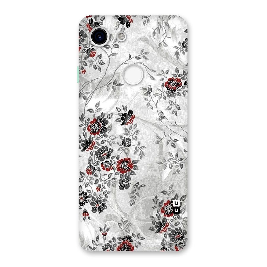 Pleasing Grey Floral Back Case for Google Pixel 3