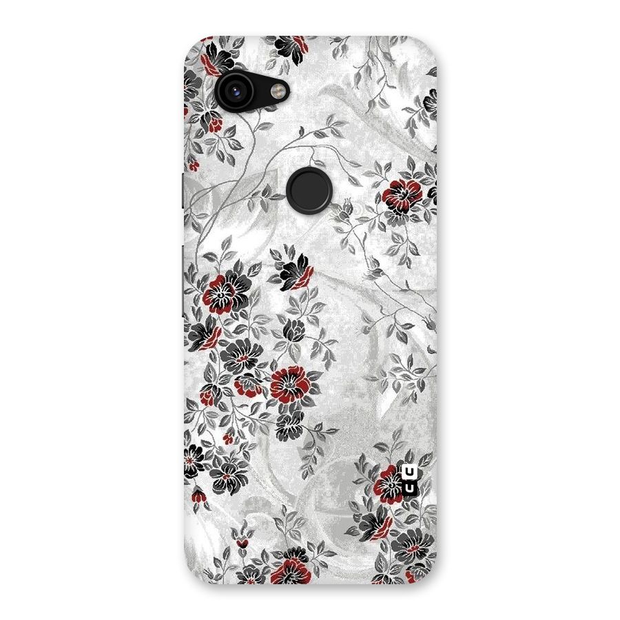 Pleasing Grey Floral Back Case for Google Pixel 3a