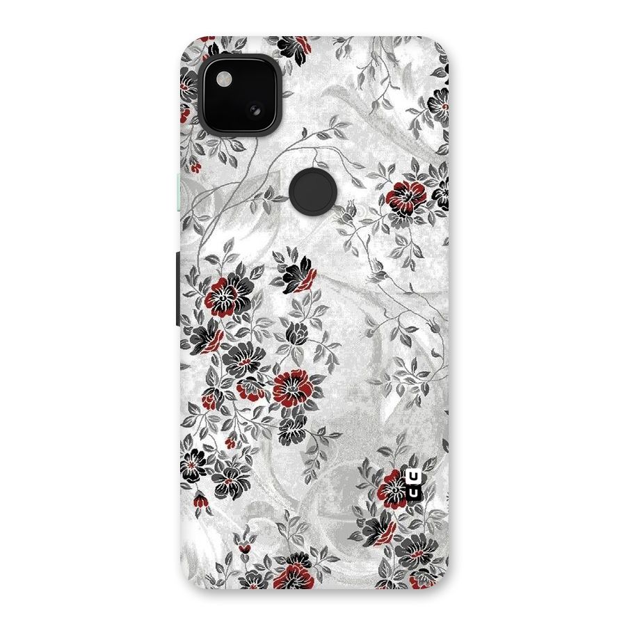 Pleasing Grey Floral Back Case for Google Pixel 4a