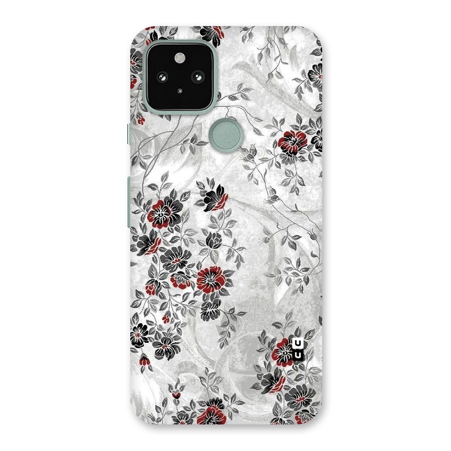 Pleasing Grey Floral Back Case for Google Pixel 5