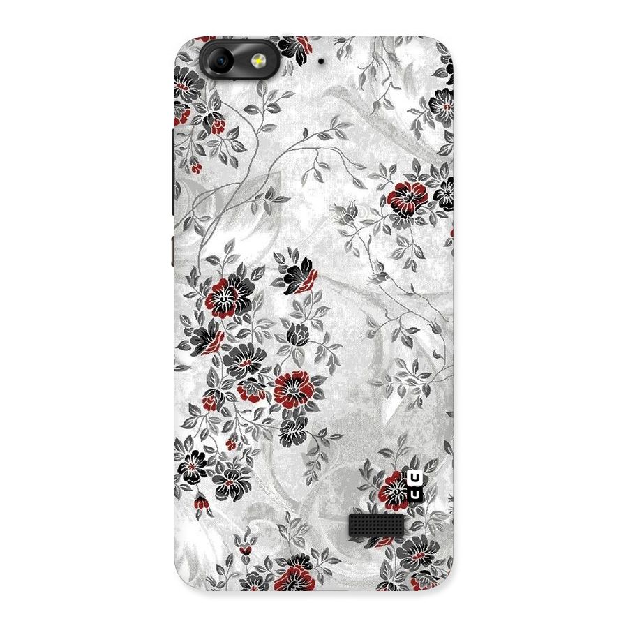 Pleasing Grey Floral Back Case for Honor 4C