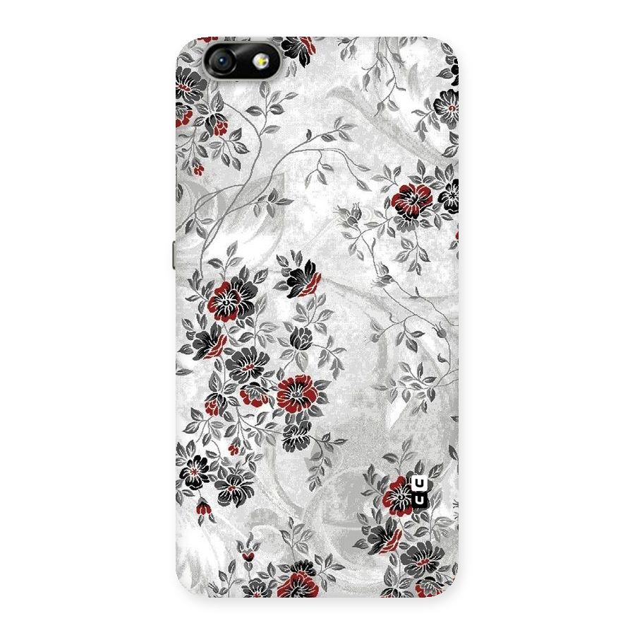 Pleasing Grey Floral Back Case for Honor 4X
