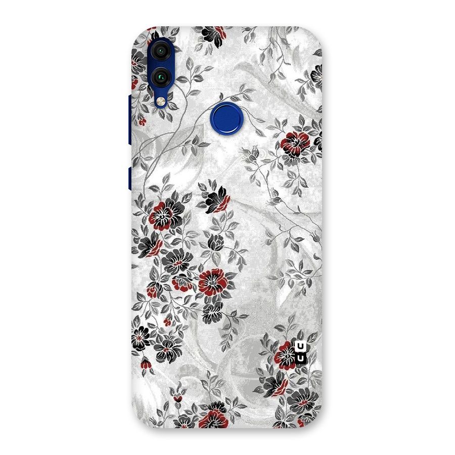 Pleasing Grey Floral Back Case for Honor 8C