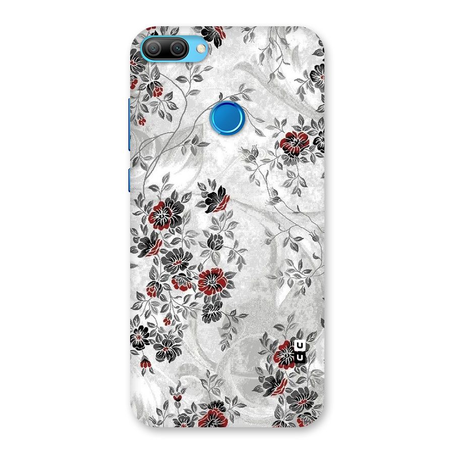 Pleasing Grey Floral Back Case for Honor 9N