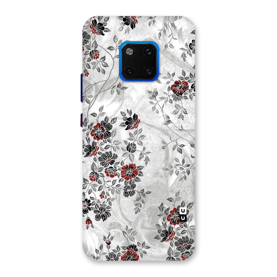 Pleasing Grey Floral Back Case for Huawei Mate 20 Pro