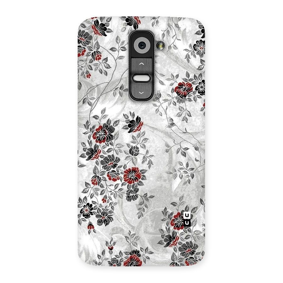 Pleasing Grey Floral Back Case for LG G2