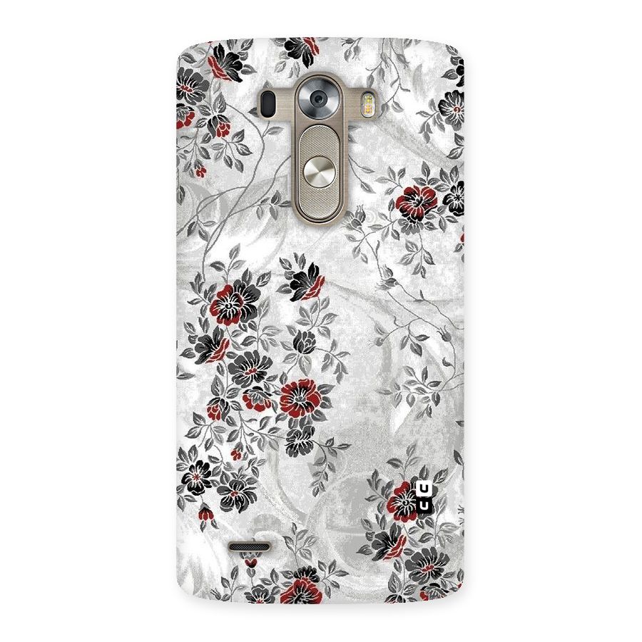 Pleasing Grey Floral Back Case for LG G3