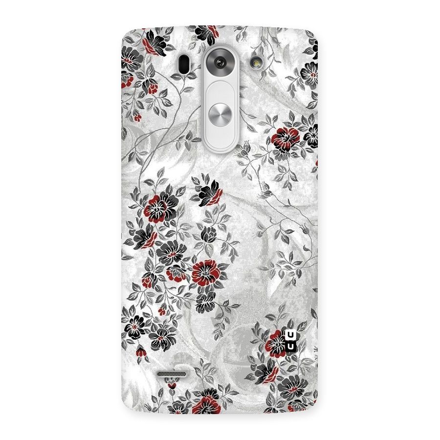 Pleasing Grey Floral Back Case for LG G3 Beat