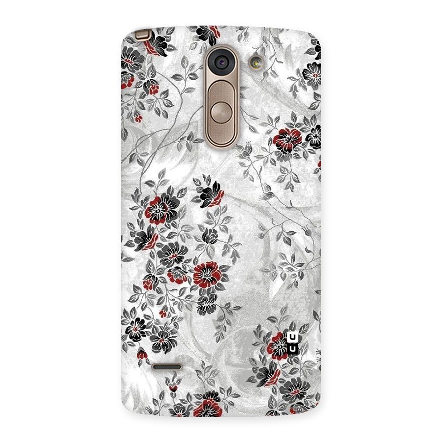 Pleasing Grey Floral Back Case for LG G3 Stylus