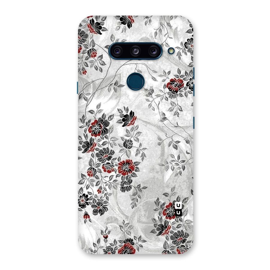 Pleasing Grey Floral Back Case for LG  V40 ThinQ