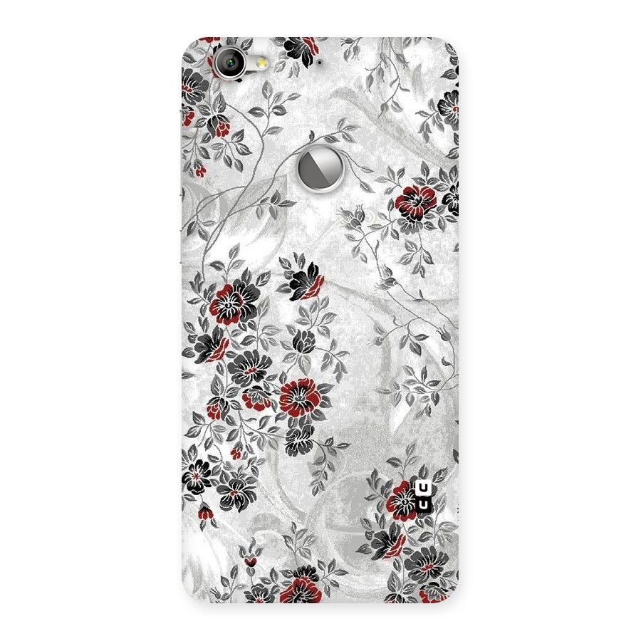 Pleasing Grey Floral Back Case for LeTV Le 1s